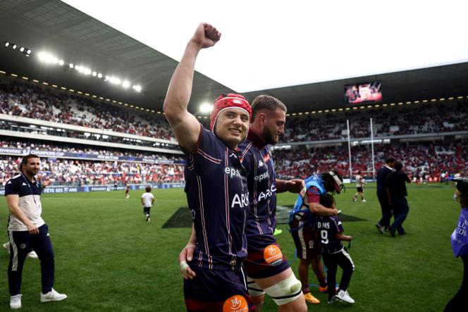 International winger Louis Bielle-Biarrey scored a double Sunday, May 4, 2025, during the semi-final of the Champions Cup won by his team, the UBB, against Toulouse, at Stade Bordeaux-Atlantique.